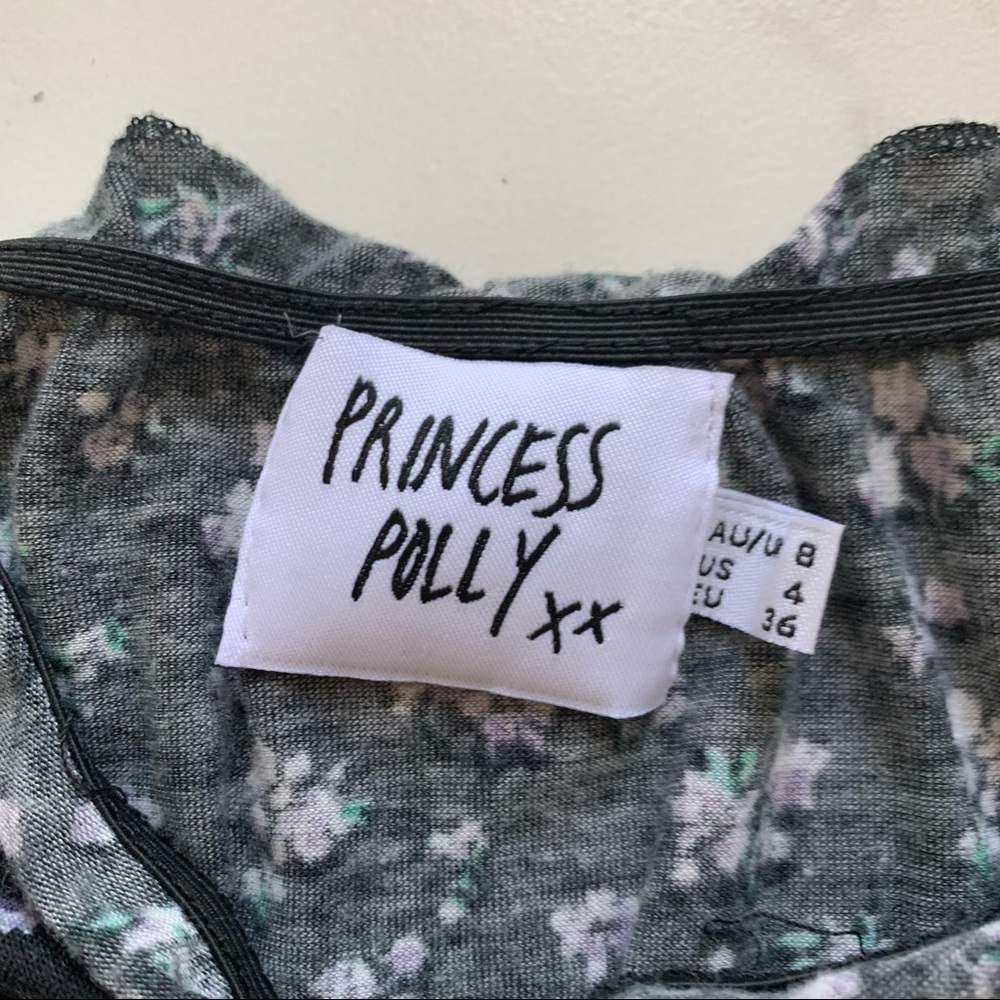 Princess polly crop top floral US 4 - Picture 2 of 7